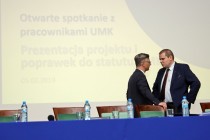 Spotkanie otwarte nt. projektu Statutu UMK (Aula UMK, 5 lutego 2019) [fot. Andrzej Romański]