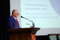 Spotkanie otwarte nt. projektu Statutu UMK (Aula UMK, 5 lutego 2019) [fot. Andrzej Romański]