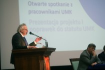 Spotkanie otwarte nt. projektu Statutu UMK (Aula UMK, 5 lutego 2019) [fot. Andrzej Romański]