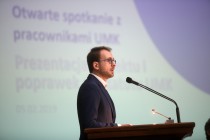 Spotkanie otwarte nt. projektu Statutu UMK (Aula UMK, 5 lutego 2019) [fot. Andrzej Romański]