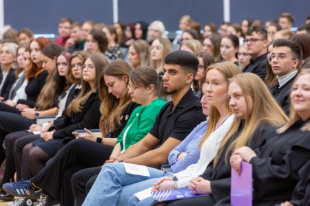 Immatrykulacja studentów I roku 2024/2025. Kliknij, aby powiększyć zdjęcie.