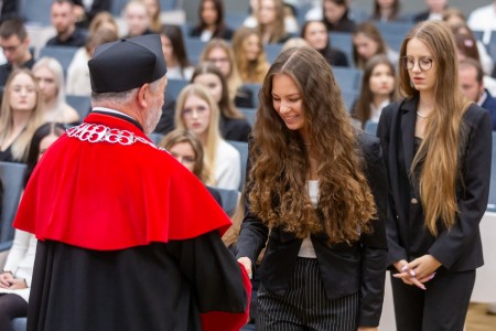 Immatrykulacja studentów I roku 2024/2025. Kliknij, aby powiększyć zdjęcie.