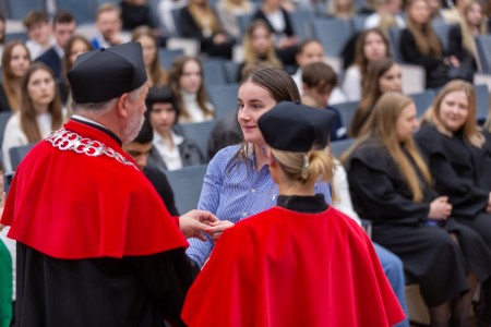 Immatrykulacja studentów I roku 2024/2025. Kliknij, aby powiększyć zdjęcie.