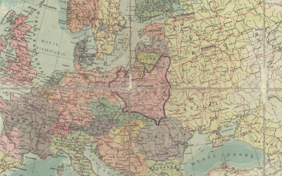 Mapa Europy z 1921 roku