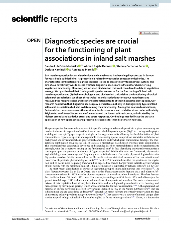 Okładka czasopisma Scientific Reports